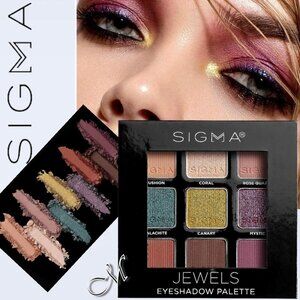 Share SIGMA Beauty JEWELS Eyeshadow Palette* - Nine (9) Bold Hues 62.9g NIB
